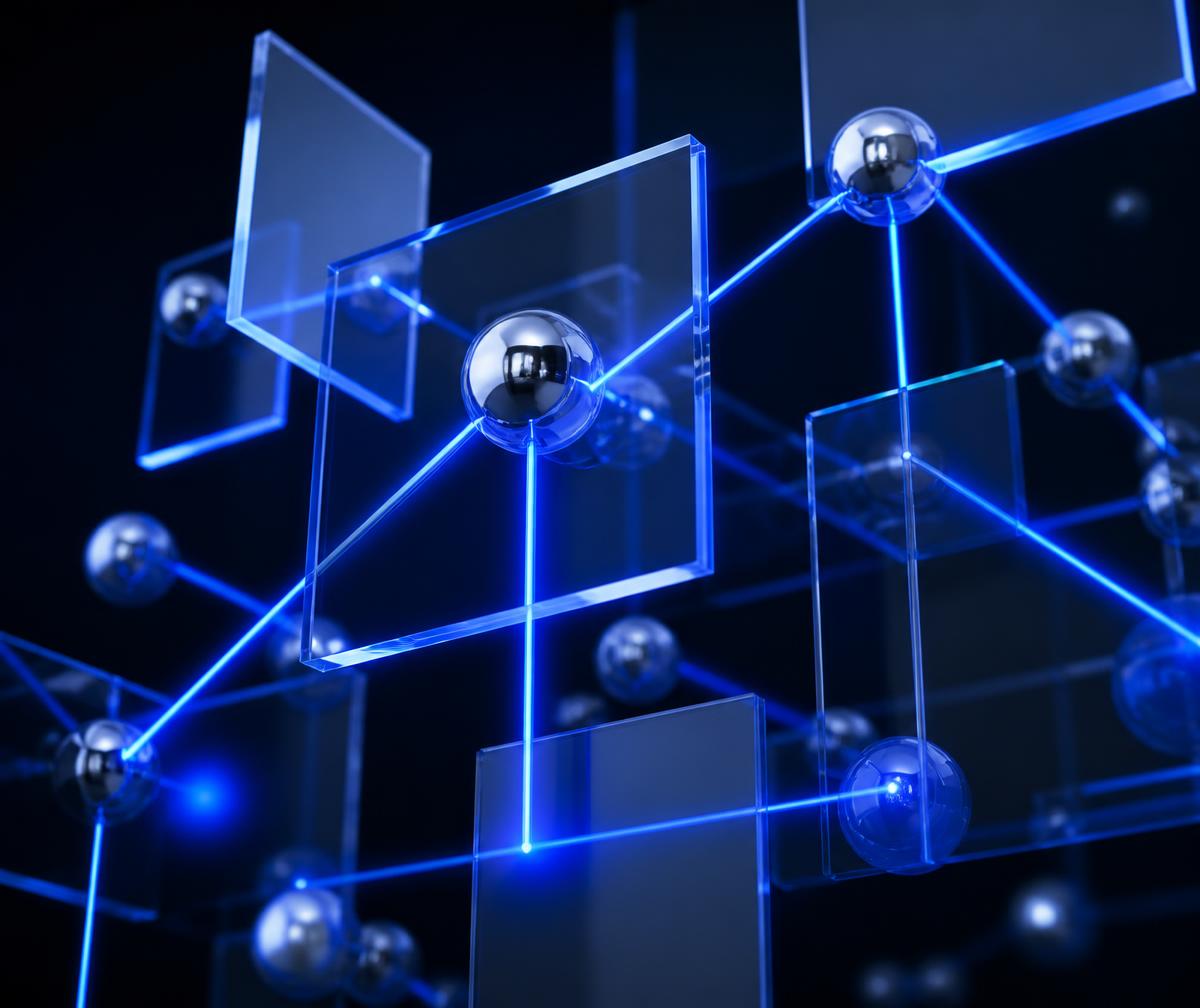 Abstract 3D visual representing digital products built by DigiCreators